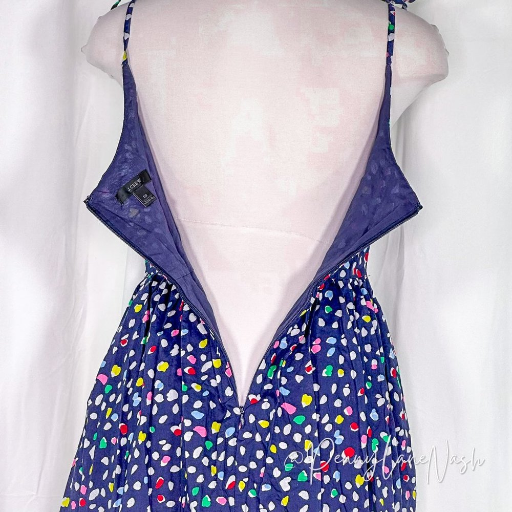 J.Crew Ratti Happy Cat Print Dotted Midi Sundress - Picture 16 of 16